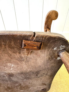 A Victorian Elm Slat Back English Windsor Farmhouse Armchair