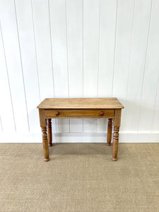 A Low English Country Pine Console Table