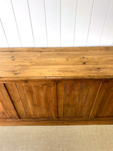 A Large Rustic Antique English Pine Shop Counter c1890