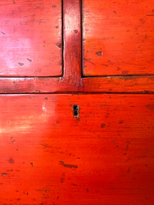 A Striking English Red Chest of Drawers Dresser c1890