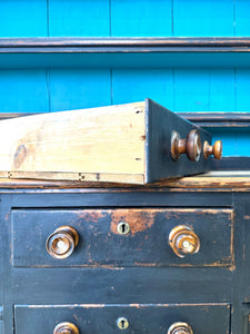 A Wonderful Large Ebonized Welsh Dresser or Cupboard
