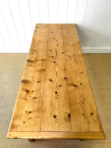 An Antique English Country Pine 7ft Dining Table