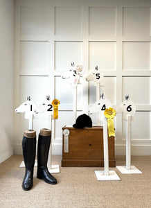 Set of 6 Wooden Horse Head Markers