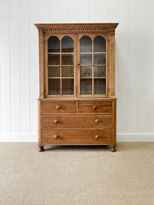 A 19th Century English Pine Bookcase Cabinet or Hutch
