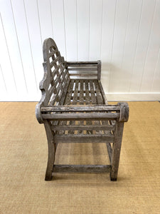 A Stylish English Teak Garden Bench