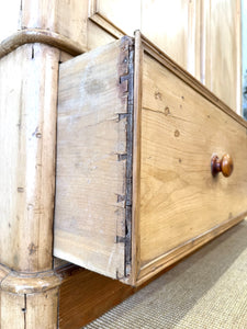 A Pine Wardrobe or Linen Press c1890
