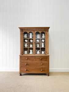 A 19th Century English Pine Bookcase Cabinet or Hutch
