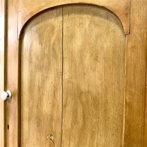 A 19th Century English Pine Linen Press Cupboard with Porcelain Knobs