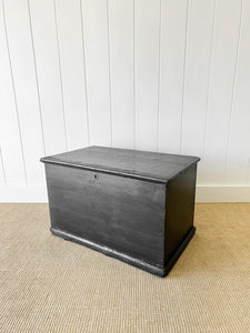 An English Pine Ebonized Blanket Box