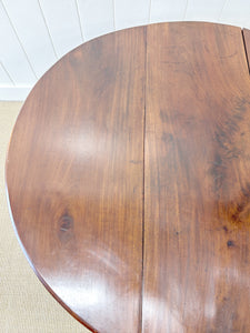 An Antique Mahogany Drop Leaf Dining Table with Pad Feet