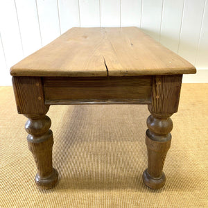 An Antique English Country Pine Coffee Table