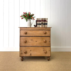A 19th Century English Pine Chest of Drawers or Dresser