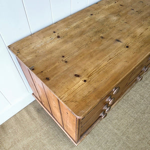 A Large Antique English Bank of Drawers Sideboard or Server c1890