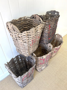 Beautiful and Large Portuguese Antique Grape Harvest Baskets - Sold Individually