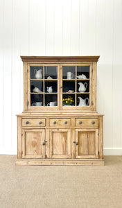 A 19th Century English Pine Bookcase Cabinet or Hutch