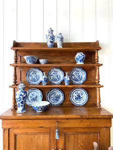 A 19th Century English Pine Bookcase Cabinet or Hutch