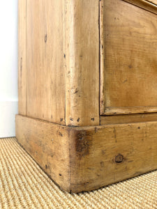 An Antique English Pine Chest of Drawers Dresser with Gallery c1890