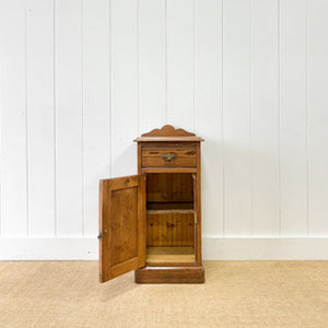 An Antique English Pitch Pine Nightstand c1890