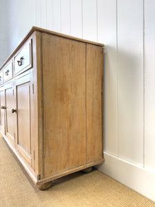 A Handsome Antique English Pine Sideboard c1890