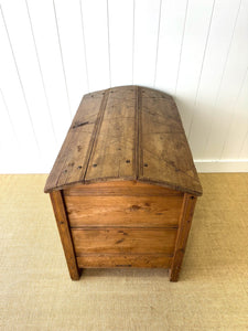 An Swedish Pine Domed Top Blanket Box or Toy Box Early 19th Century