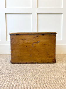 A Small Antique Pine Blanket Box c1890