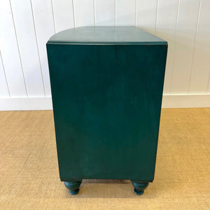 An English Pine Chest of Drawers Dresser in Green Paint c1890