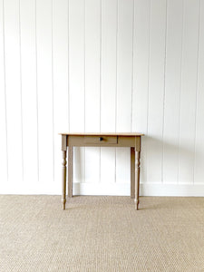An Antique Painted Console Table with Scrubbed Pine Top