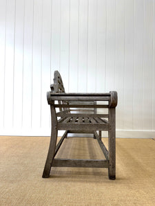 A Stylish English Teak Garden Bench