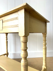 An English Country Pine Console Table or Desk c1860