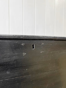 An Ebonized English Pine Blanket Box or Toy Box Early 19th Century
