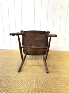 A Victorian Elm Slat Back English Windsor Farmhouse Armchair