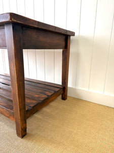 A Large Vintage Pine Work Table or Kitchen Island
