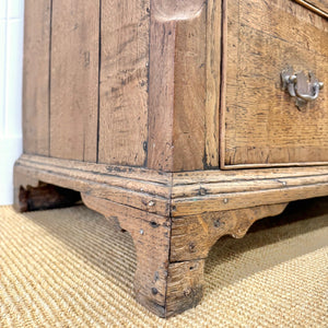 An Antique English Georgian Cumbrian Washed Oak Slant Front Desk