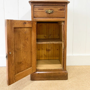 An Antique English Pitch Pine Nightstand c1890