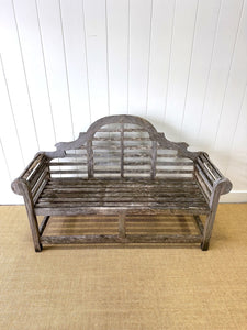 A Stylish English Teak Garden Bench