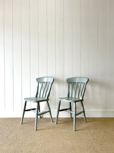 A Vintage Set of 4 Slat Back Chairs