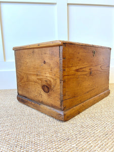 A Small Antique Pine Blanket Box c1890