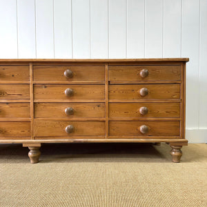 A Large Antique English Bank of Drawers Sideboard or Server c1890