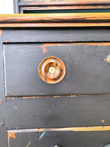 A Wonderful Large Ebonized Welsh Dresser or Cupboard