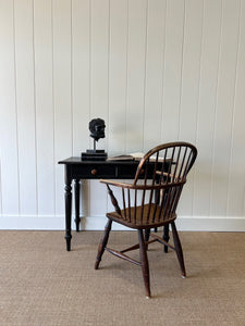 Antique English Country Ebonized Desk or Console Table c1890