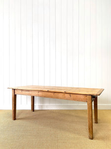 An Antique English Country Pine 7ft Dining Table