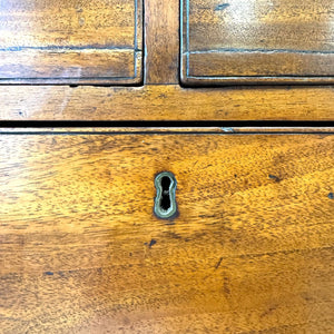A English Georgian Chest of Drawers with Swan Neck Hardware