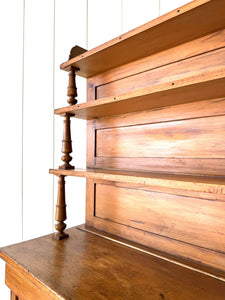 A 19th Century English Pine Bookcase Cabinet or Hutch