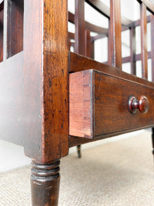A Delightful And Rare Georgian Mahogany Canterbury or Magazine Newspaper Holder