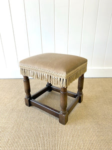 An Antique English Oak Foot Stool