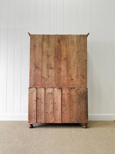 A 19th Century English Pine Bookcase Cabinet or Hutch
