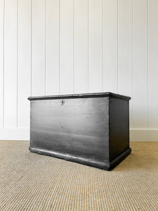 An English Pine Ebonized Blanket Box