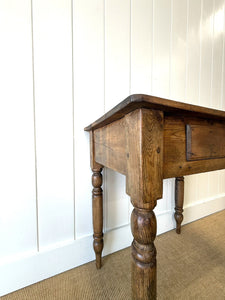 An Antique French Country Pine Side Table or Nightstand c1890