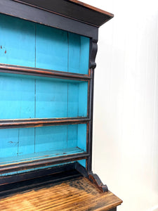 A Wonderful Large Ebonized Welsh Dresser or Cupboard