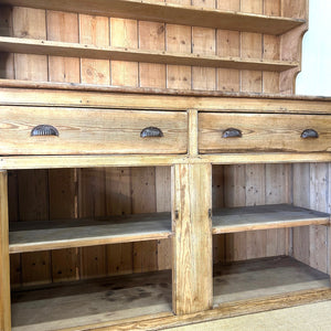 A Large Rustic Charming Pine Welsh Dresser or Cupboard